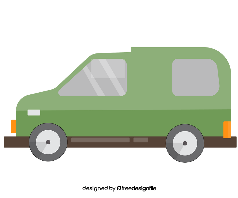 Green compact truck clipart