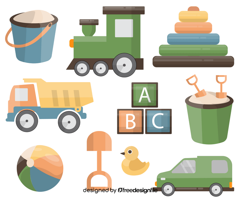 Kids toys vector