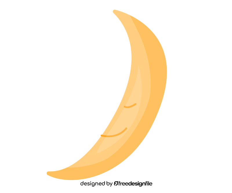 Sleeping moon clipart