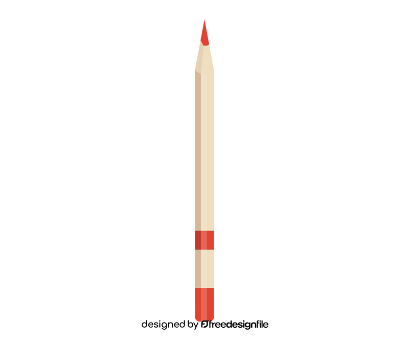 Red pencil clipart