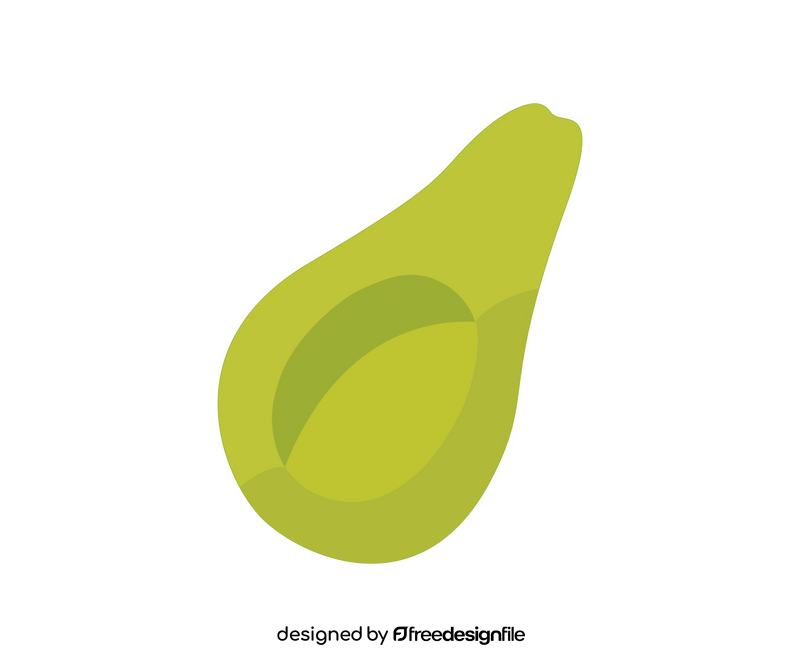 Half cut avocado clipart