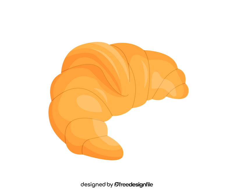 French croissant for breakfast clipart