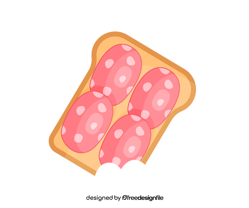 Cartoon sandwich for breakfast clipart