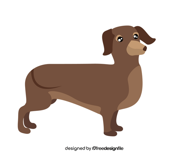 Cartoon dachshund dog clipart