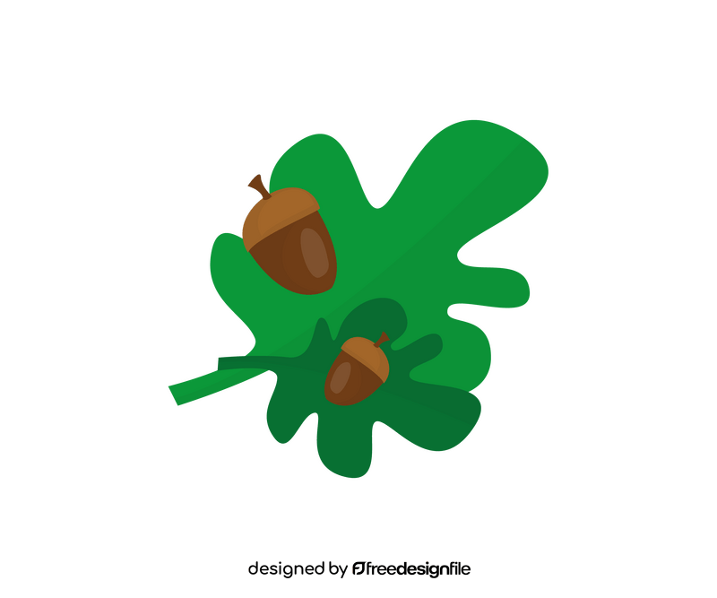 Cartoon chestnut leaves clipart