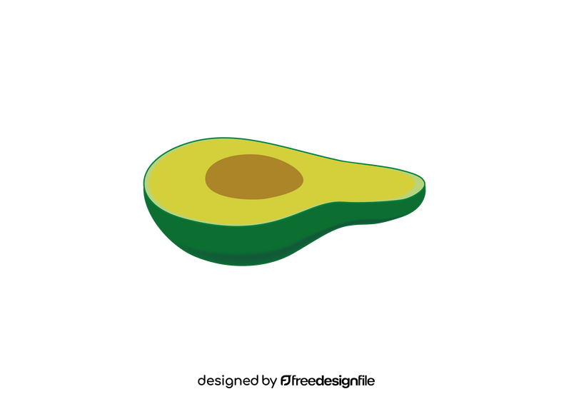 Sliced in Half Avocado clipart