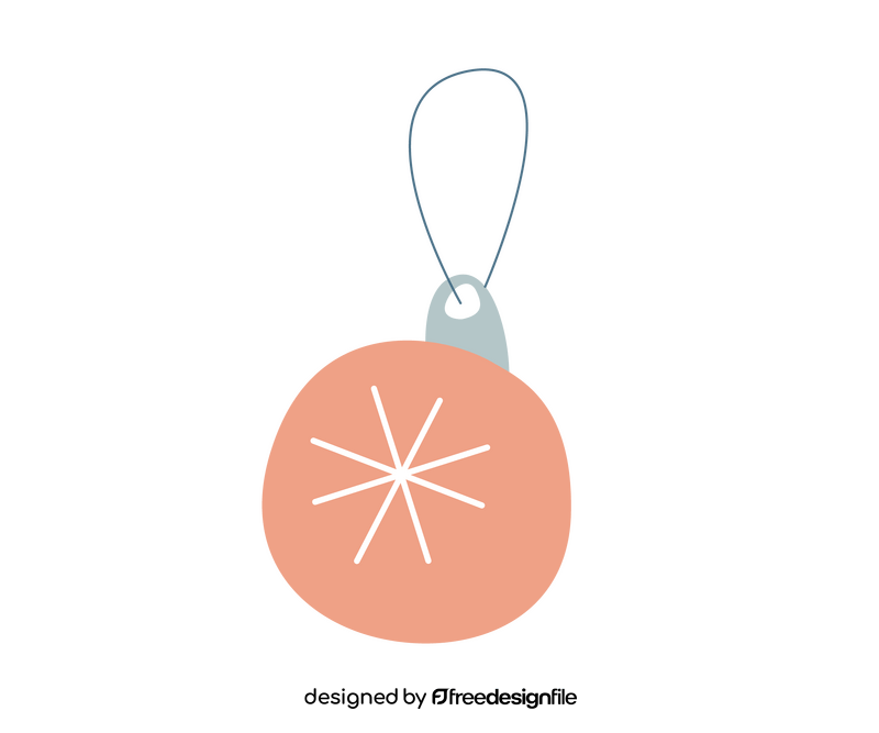 Pink Christmas ball clipart