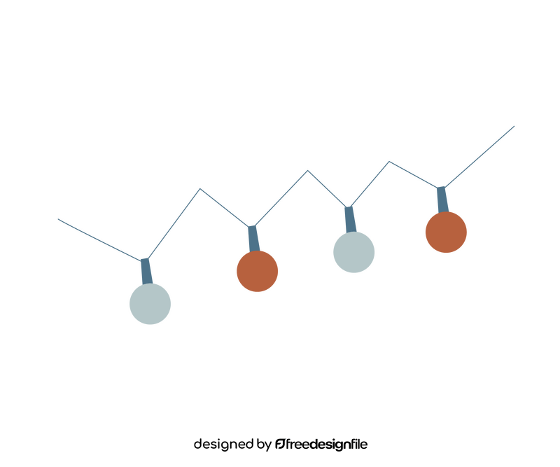 Garland of light bulbs clipart