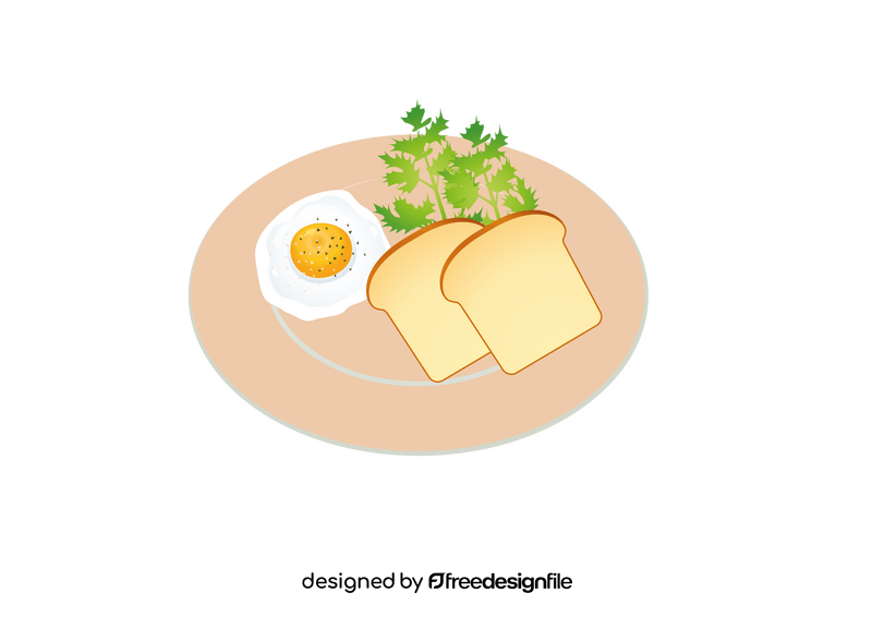 Bread and Egg clipart