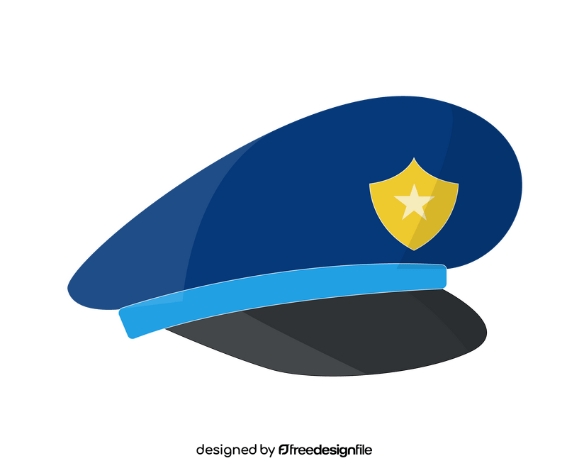 Cartoon police hat clipart