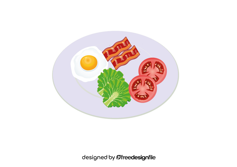 Egg and Tomatoes clipart