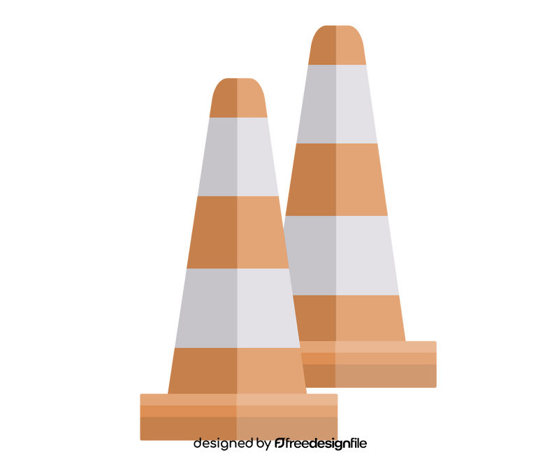 Traffic cones illustration clipart