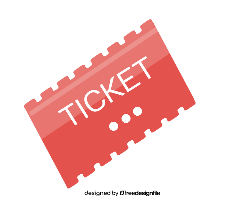 Cinema ticket cartoon clipart