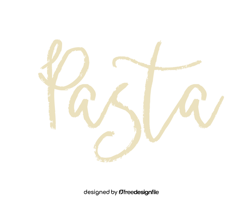 Pasta text clipart