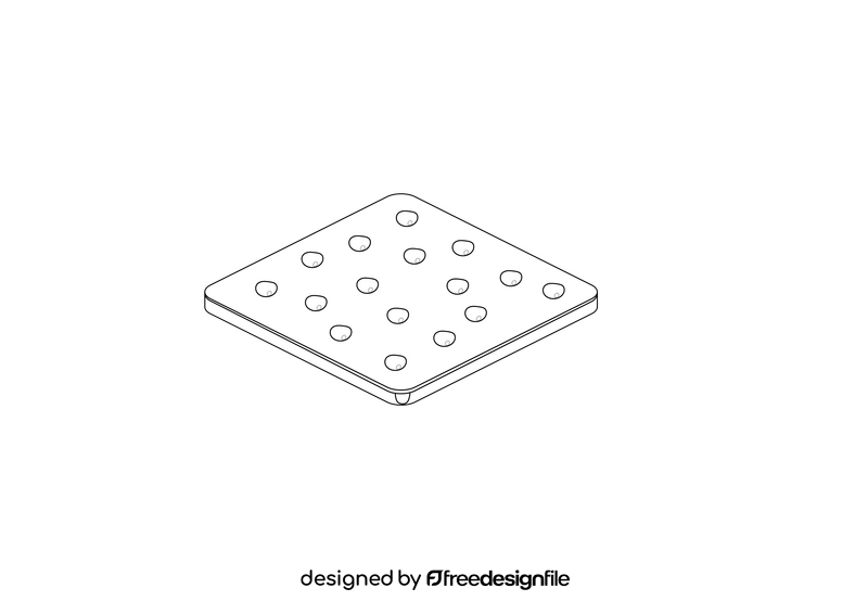 Cheese Slice black and white clipart