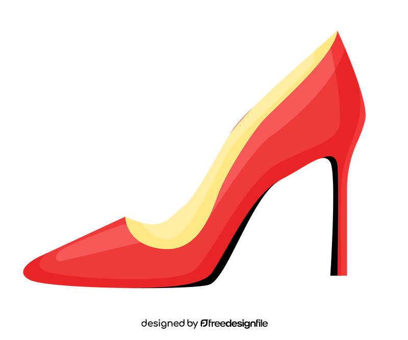 Red high heel shoes clipart