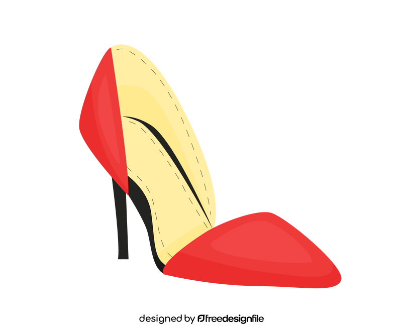 Red women shoes free clipart