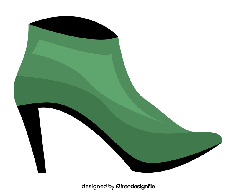 Green women chelsea boots clipart