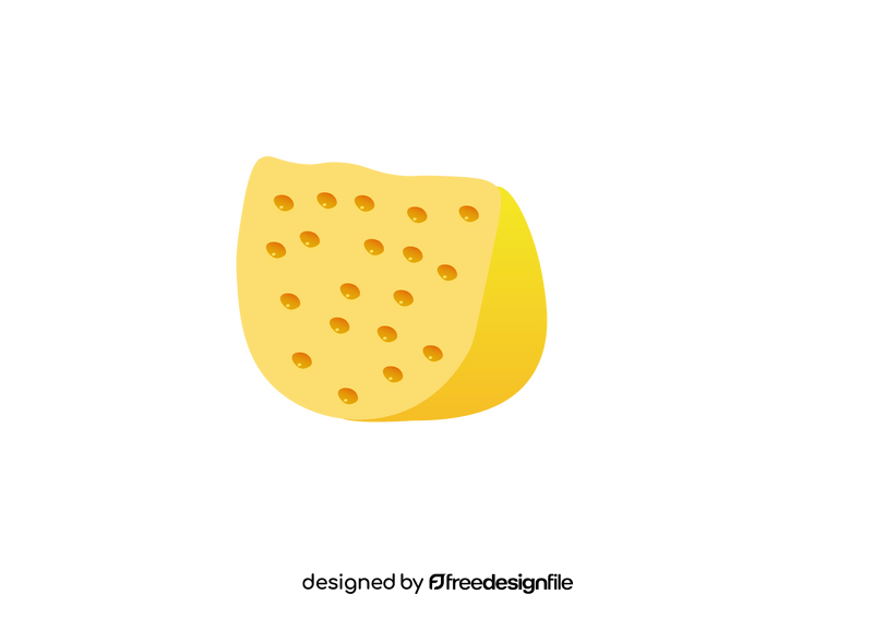 Round Cheese Piece clipart