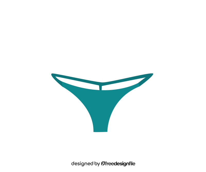 Green thong panties clipart