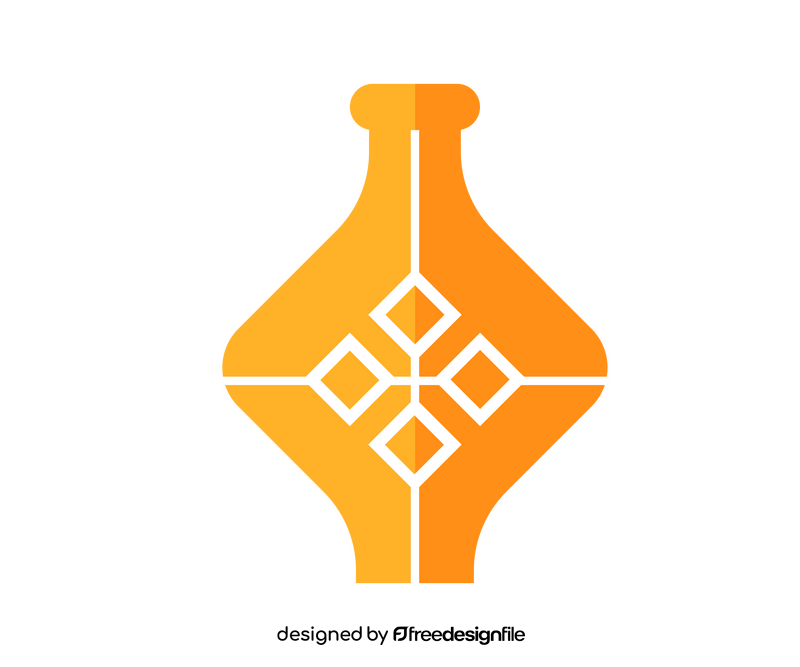 Orange vase clipart