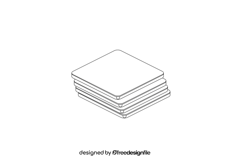 Cheese Slices black and white clipart