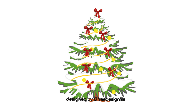 Christmas Tree with Bows clipart