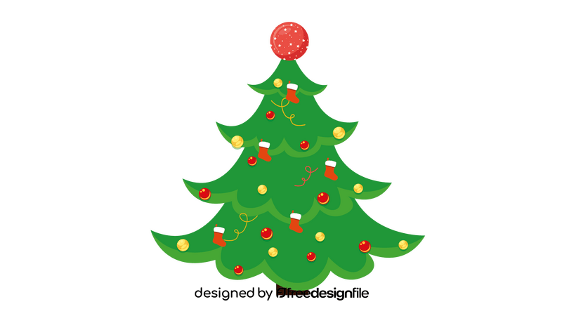 Christmas Tree with Balls clipart