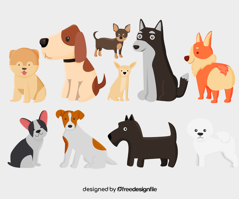 Dog breeds vector