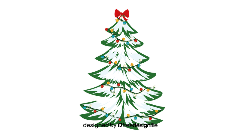 Snow Covered Christmas Tree clipart