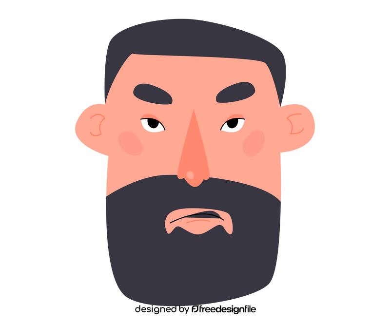 Man with beard avatar clipart