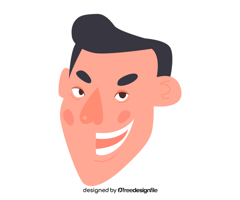 Happy man face clipart