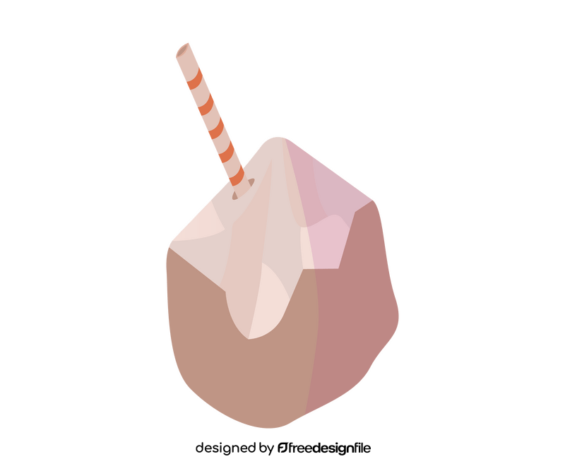 Fresh coconut juice clipart