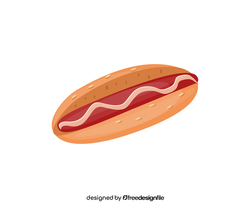 Cartoon hot dog clipart