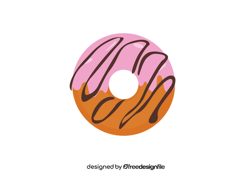 Pink Chocolate Donuts clipart