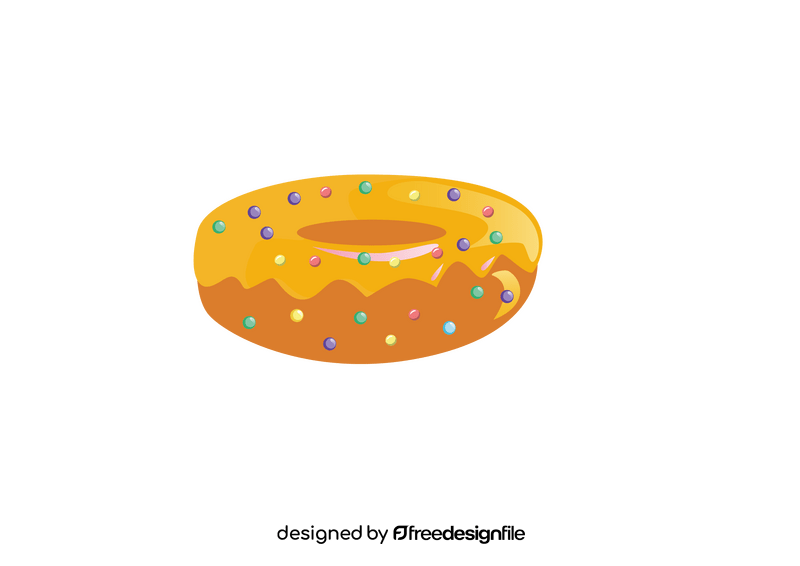 Yellow Donuts clipart