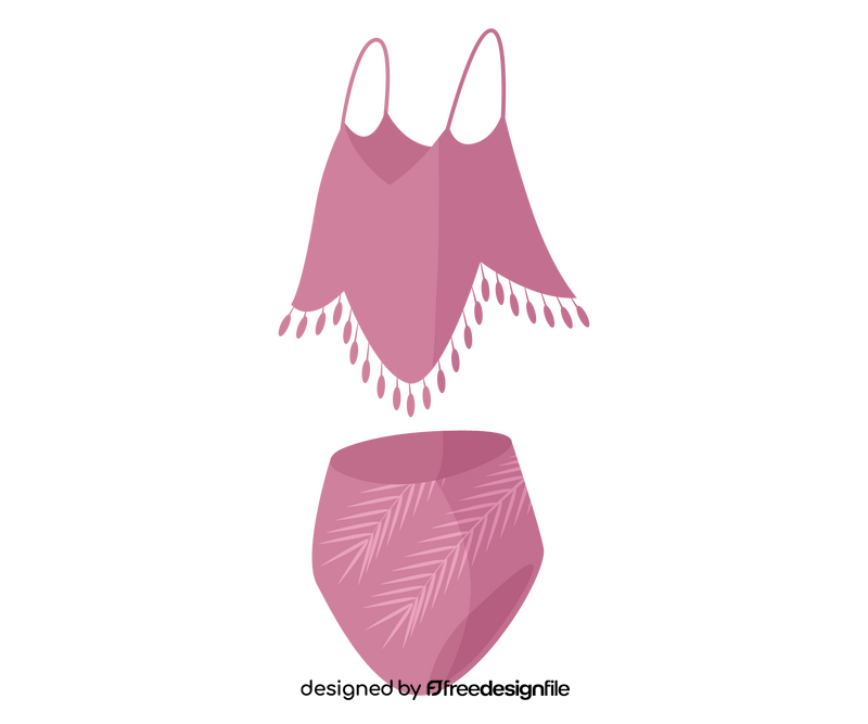 Skirted swimsuit clipart