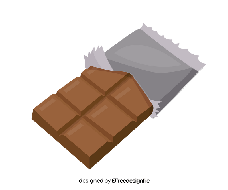 Milk chocolate bar clipart