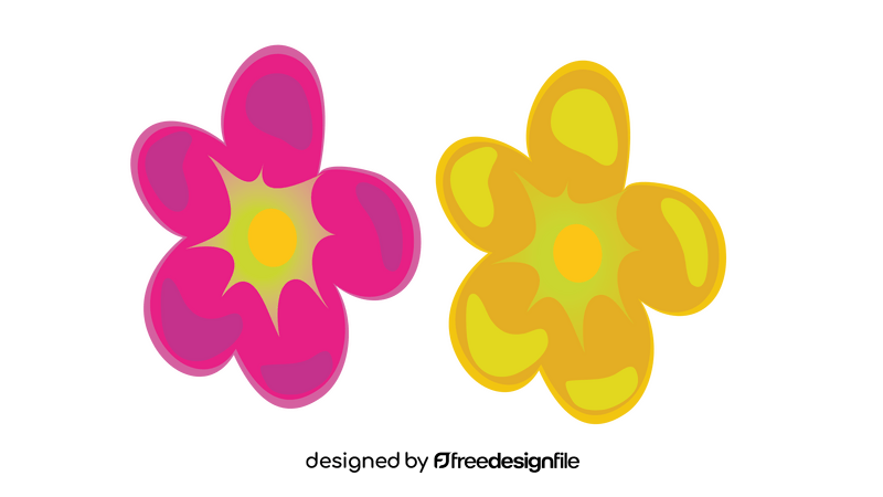 Pink and Yellow Flowers clipart