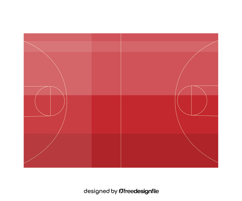 Basketball court cartoon clipart