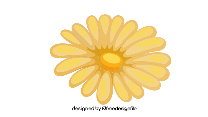 Yellow Simple Flower clipart
