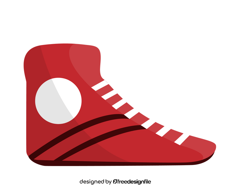 Red sports sneakers clipart