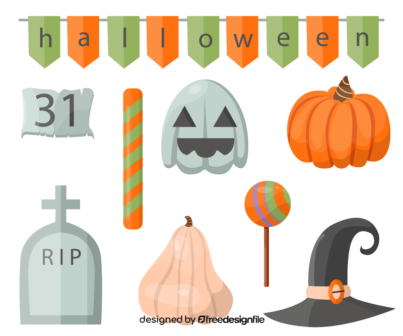 Set of halloween vector