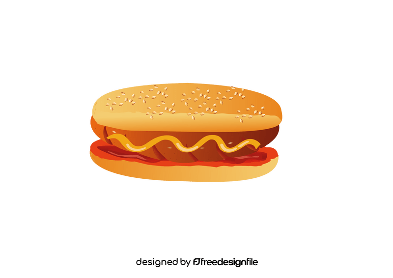 Simple Hot Dog clipart