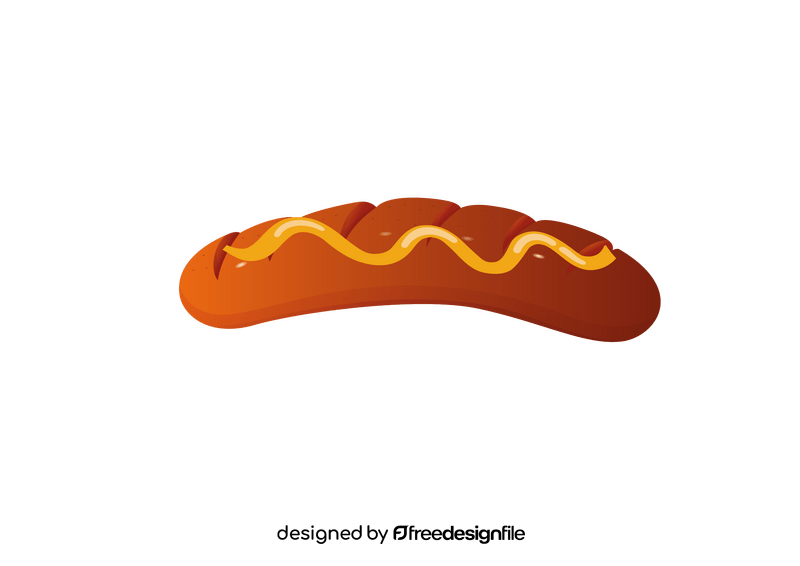 Sausage with Mustard clipart