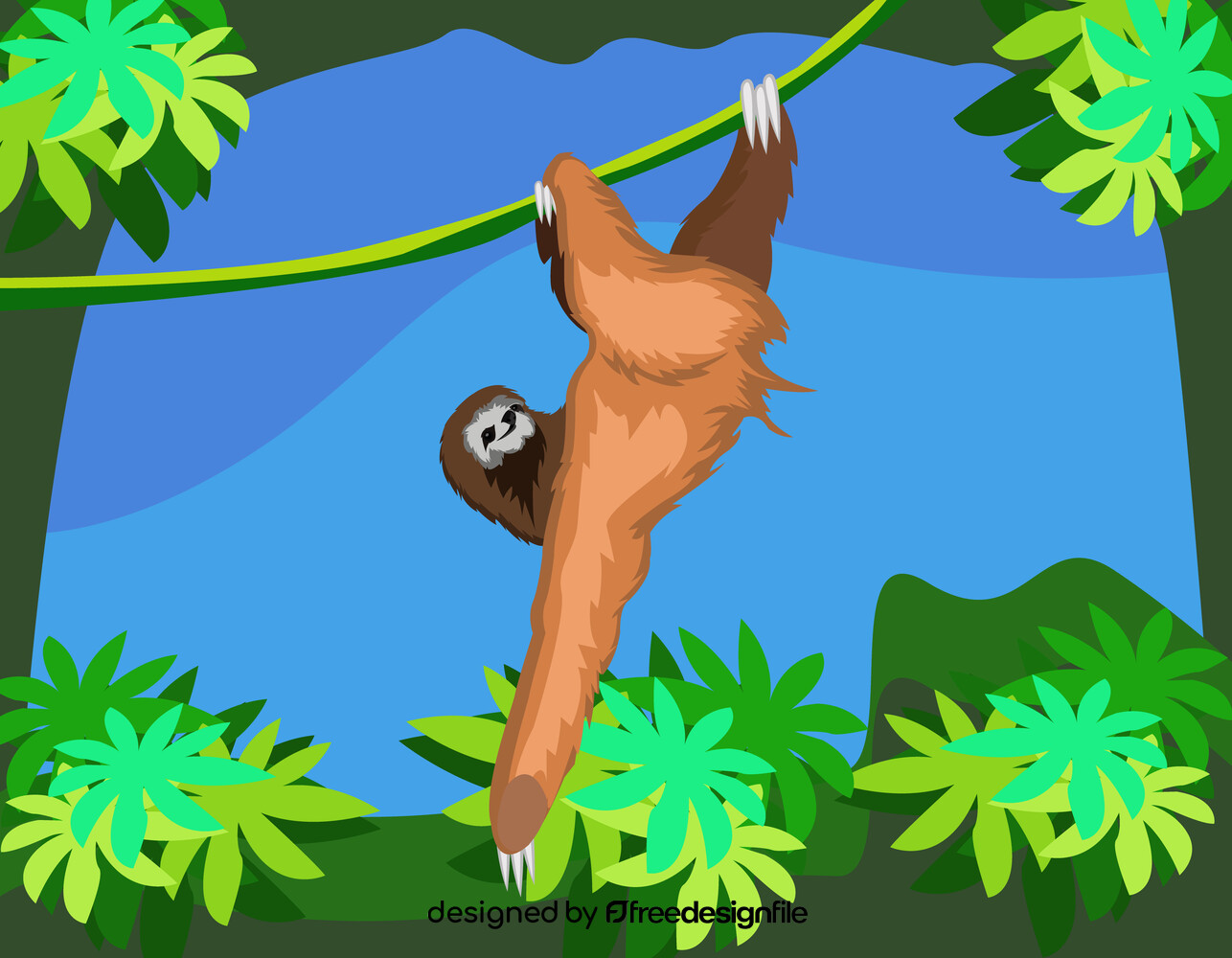 Sloth vector image