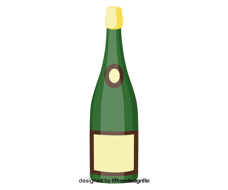 Champagne bottle cartoon clipart