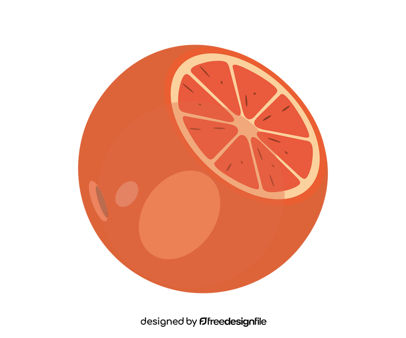 Cartoon grapefruit clipart