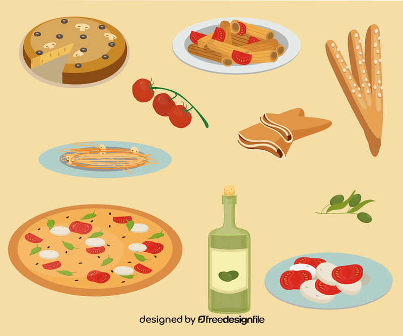 Free Italian food vector