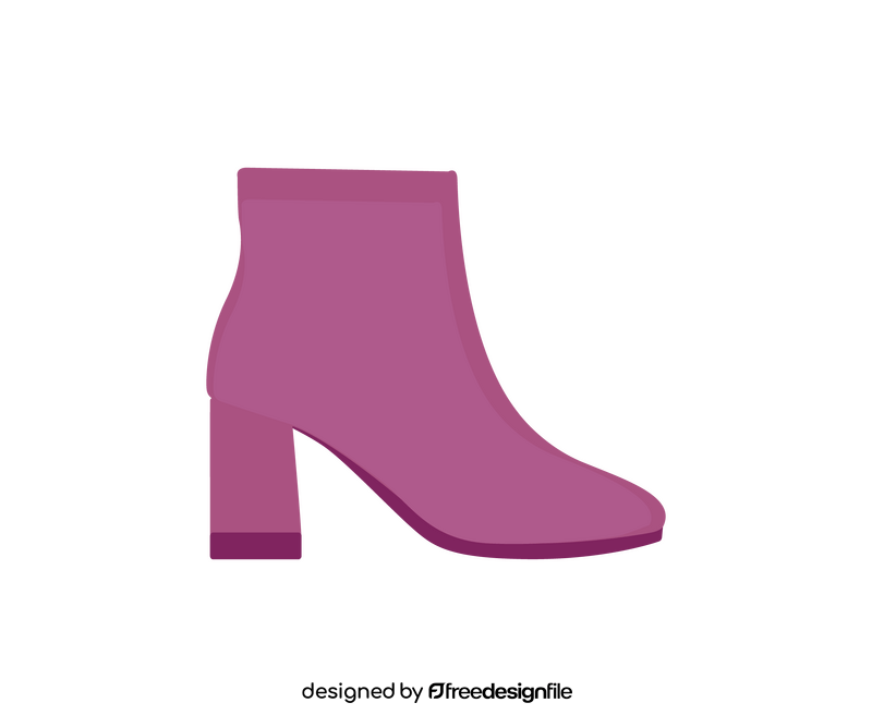 Pink ankle boots cartoon clipart